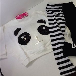 Little Girls Panda Outfit